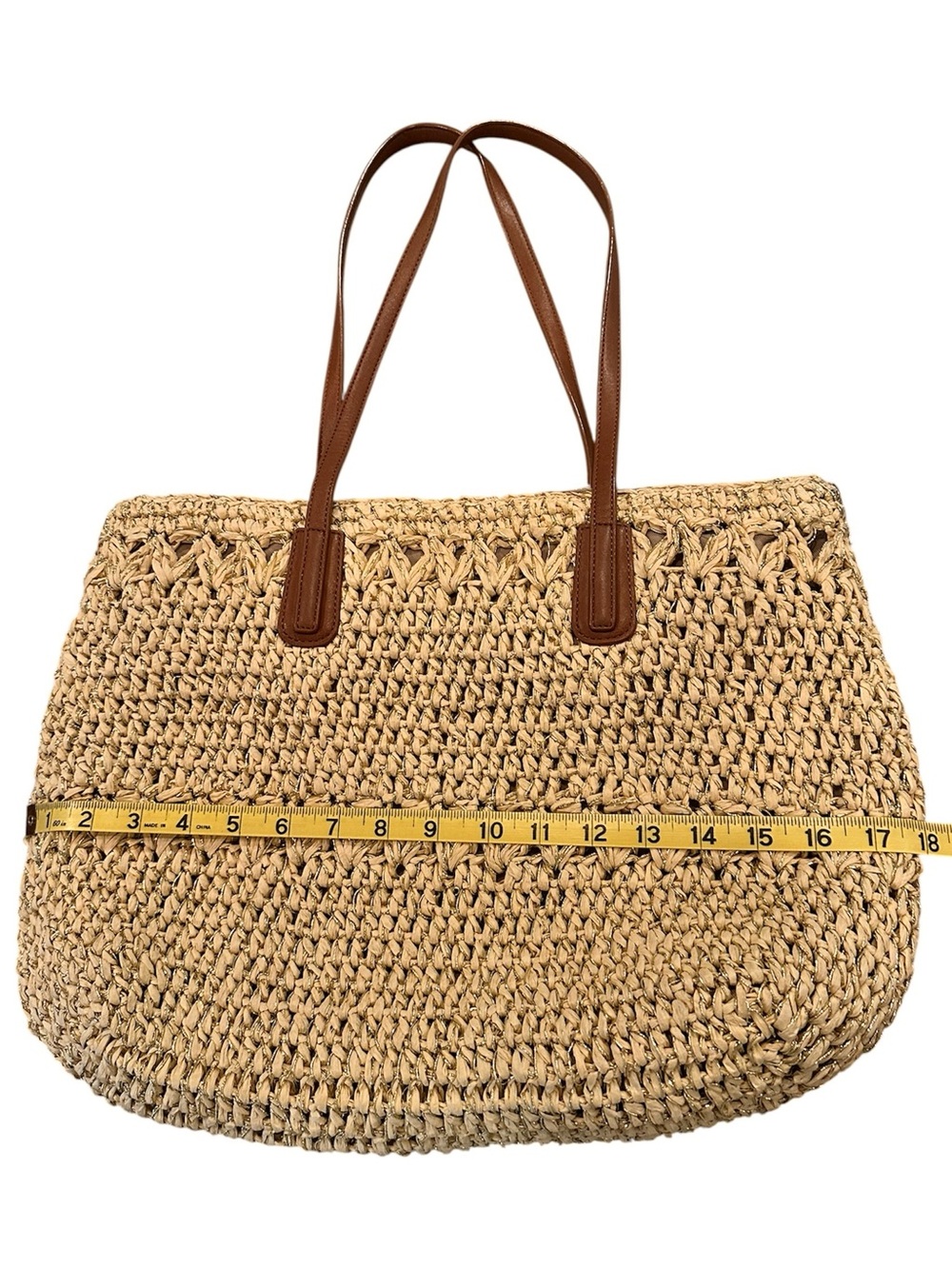Talbots Woven Straw Tote Bag - Picture 4 of 10